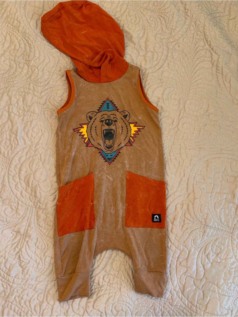 Rags to Raches Bear Hooded One-Piece